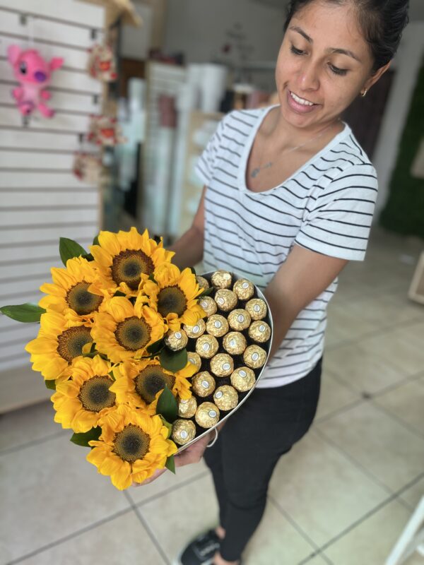 Corazon  Girasol + Ferrero