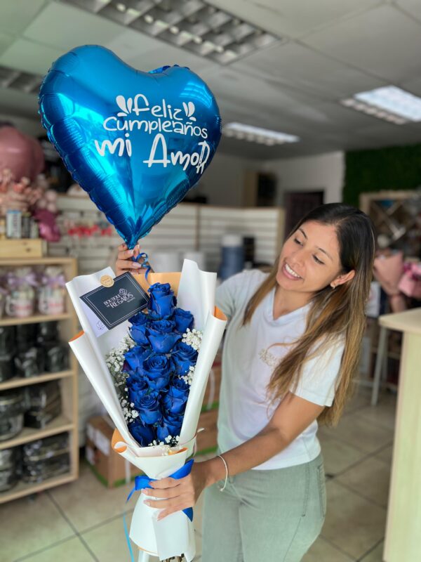 12 rosas azules - Imagen 2